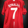 MANCHESTER UNITED RONALDO 2007-2008 ORIGINAL JERSEY Size L