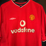 MANCHESTER UNITED BECKHAM 2001-2002 ORIGINAL JERSEY Size XL