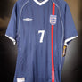 ENGLAND BECKHAM 2001-2002 ORIGINAL JERSEY Size XL