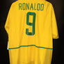 BRAZIL RONALDO 2002-2003 ORIGINAL PLAYER JERSEY SIZE XL