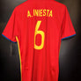 SPAIN INIESTA 2016-2017 ORIGINAL JERSEY Size L