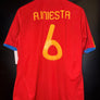 SPAIN INIESTA 2010-2011 ORIGINAL JERSEY Size L