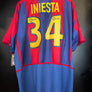 BARCELONA INIESTA 2002-2003 ORIGINAL JERSEY Size 2XL