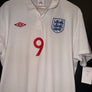 ENGLAND ROONEY 2010-2011 ORIGINAL JERSEY Size XL
