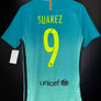BARCELONA SUAREZ 2016-2017 ORIGINAL PLAYER JERSEY Size S