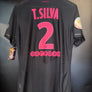 PSG PARIS SAINT GERMAIN SILVA 2015-2016 ORIGINAL PLAYER JERSEY SIZE L