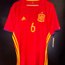 SPAIN INIESTA 2016-2017 ORIGINAL JERSEY Size XL