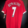 MANCHESTER UNITED RONALDO 2006-2007 ORIGINAL JERSEY Size XL
