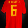 SPAIN INIESTA 2018-2019 ORIGINAL PLAYER JERSEY Size L