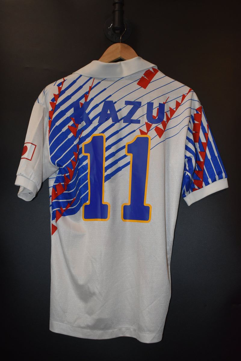 Vintage 1993-1994 Kazu Japan Soccer Jersey Puma White Size