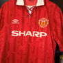 MANCHESTER UNITED CANTONA 1992-1993 ORIGINAL JERSEY Size L