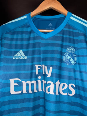 REAL MADRID COURTOIS 2018-2019 ORIGINAL GOALKEEPER JERSEY Size M
