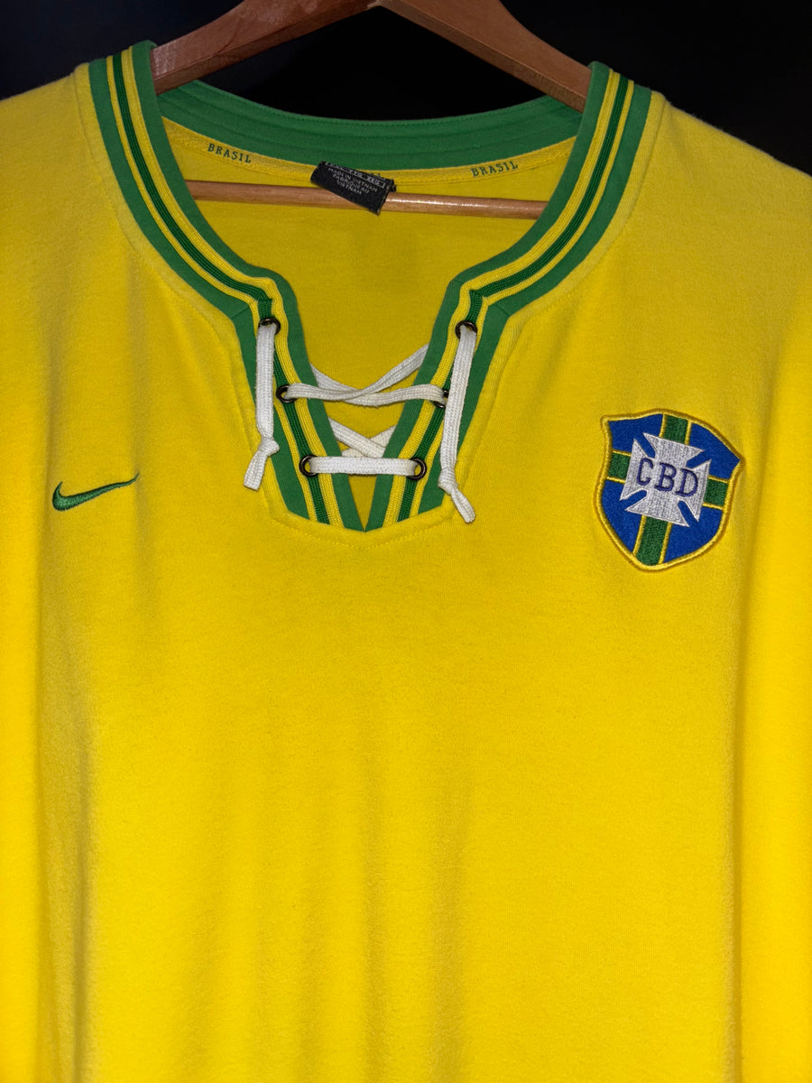 BRAZIL RETRO JERSEY ORIGINAL JERSEY SIZE 2XL