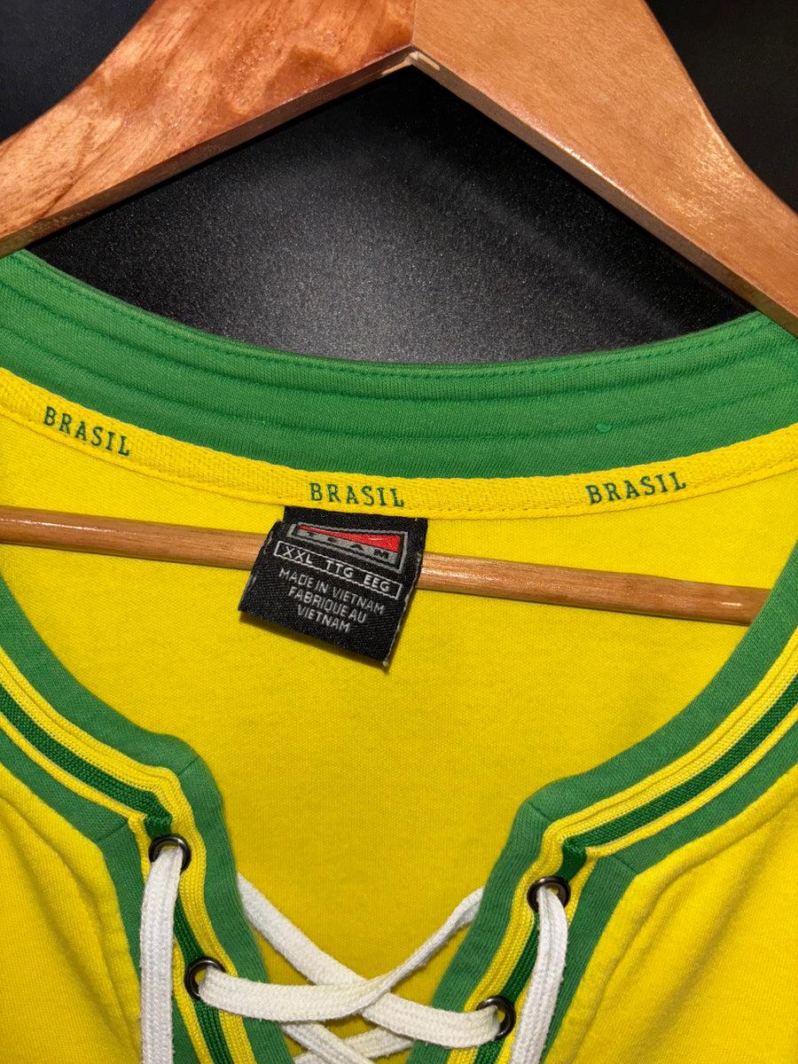 BRAZIL RETRO JERSEY ORIGINAL JERSEY SIZE 2XL