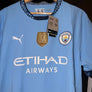 MANCHESTER CITY HAALAND 2024-2025 ORIGINAL PLAYER JERSEY Size XL