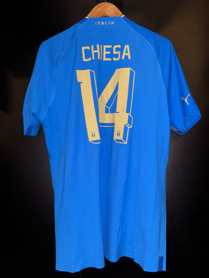 ITALY CHIESA 2022-2023 ORIGINAL PLAYER JERSEY Size XL