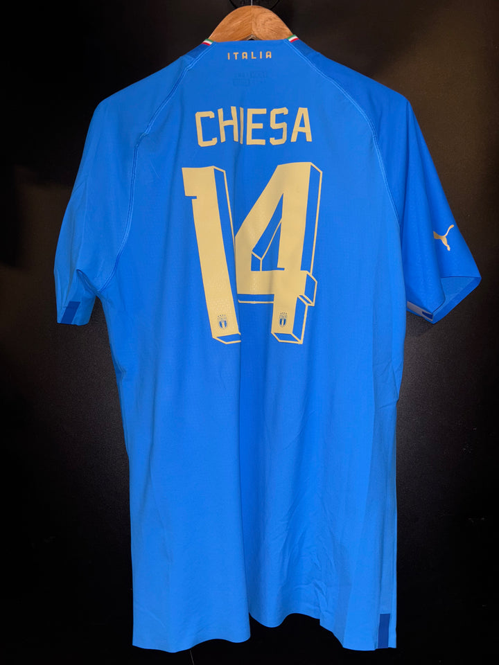 ITALY CHIESA 2022-2023 ORIGINAL PLAYER JERSEY Size XL