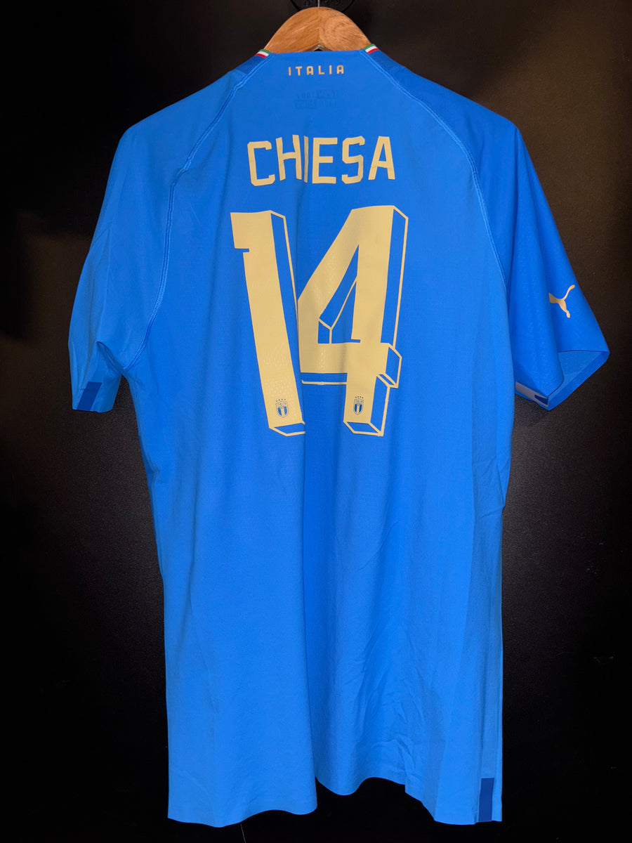 ITALY CHIESA 2022-2023 ORIGINAL PLAYER JERSEY Size XL