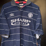 MANCHESTER UNITED BECKHAM 1999-2000 ORIGINAL JERSEY Size XL