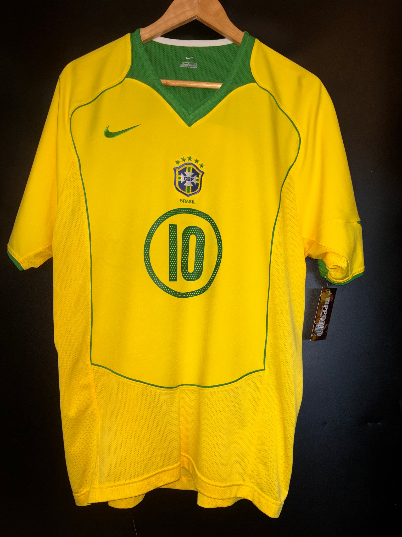BRAZIL RONALDINHO 2004-2005 ORIGINAL JERSEY SIZE M – TIFFOZI FUTBOL