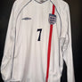 ENGLAND BECKHAM 2001-2002 ORIGINAL JERSEY Size XL