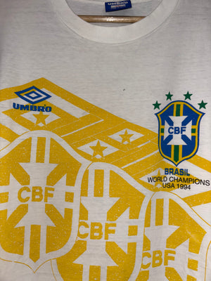 BRAZIL WORLD CHAMPS  1994-1995 ORIGINAL T SHIRT SIZE XL