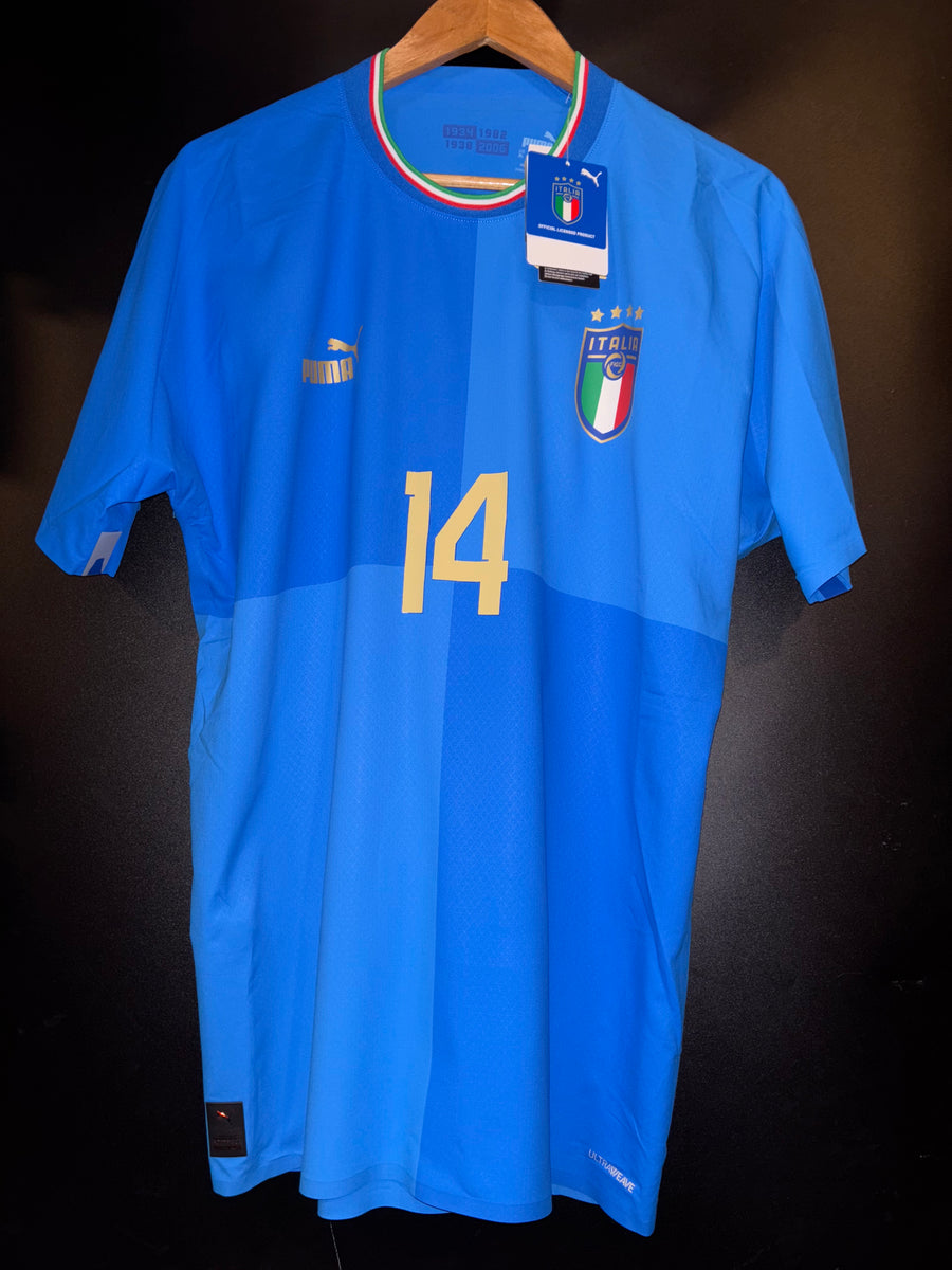 ITALY CHIESA 2022-2023 ORIGINAL PLAYER JERSEY Size XL