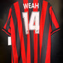 AC MILAN WEAH 1997-1998 ORIGINAL JERSEY Size L