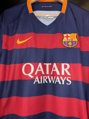 BARCELONA NEYMAR JR 2015-2016 ORIGINAL JERSEY Size XL