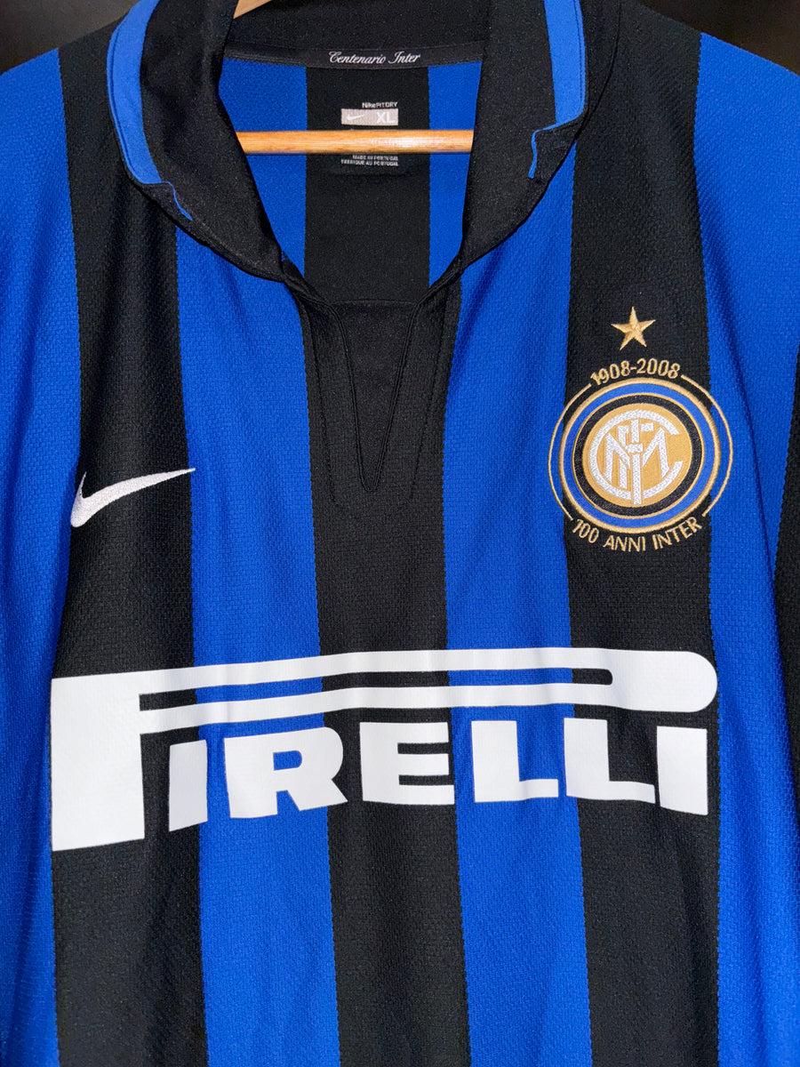 INTER MILAN ADRIANO 2007-2008 ORIGINAL JERSEY Size XL