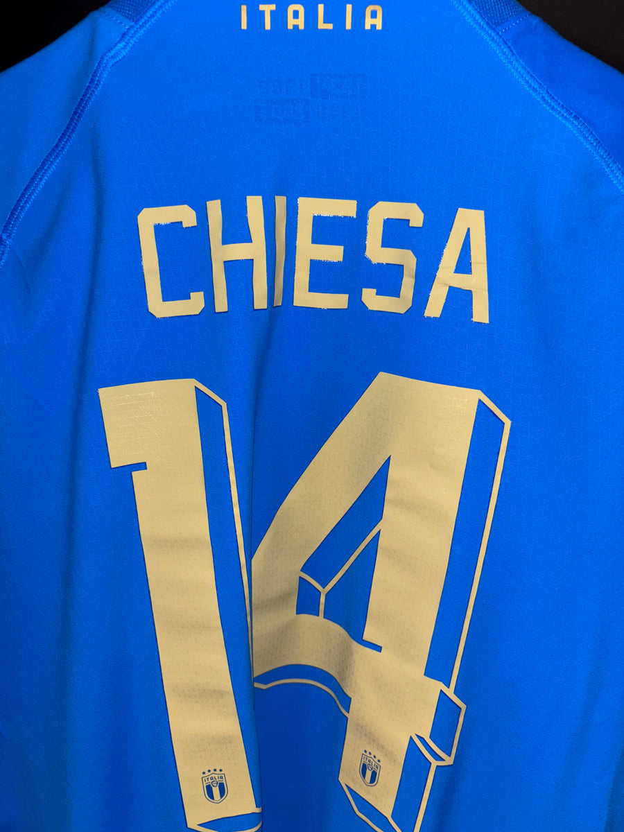 ITALY CHIESA 2022-2023 ORIGINAL PLAYER JERSEY Size XL