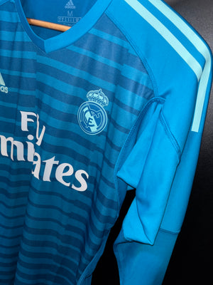 REAL MADRID COURTOIS 2018-2019 ORIGINAL GOALKEEPER JERSEY Size M