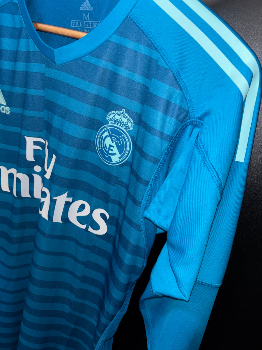 REAL MADRID COURTOIS 2018-2019 ORIGINAL GOALKEEPER JERSEY Size M