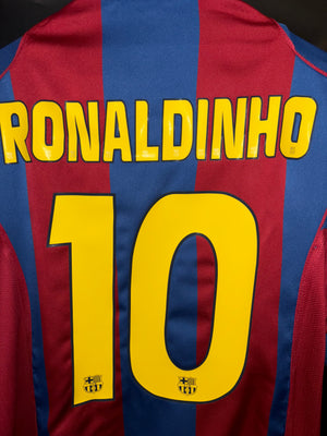 BARCELONA RONALDINHO 2004-2005 ORIGINAL JERSEY Size L