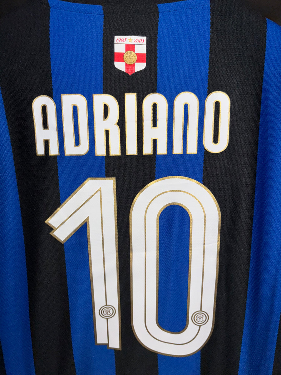 INTER MILAN ADRIANO 2007-2008 ORIGINAL JERSEY Size XL