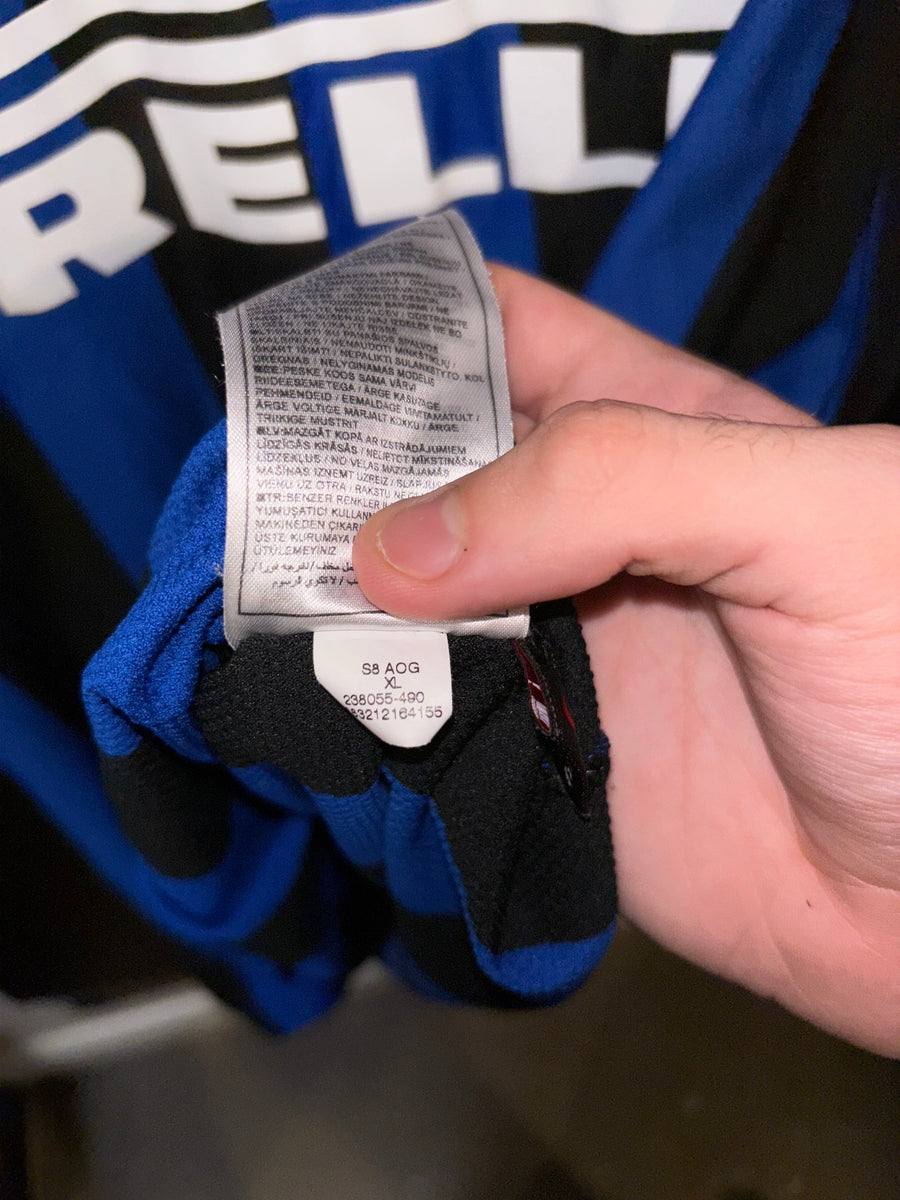 INTER MILAN ADRIANO 2007-2008 ORIGINAL JERSEY Size XL