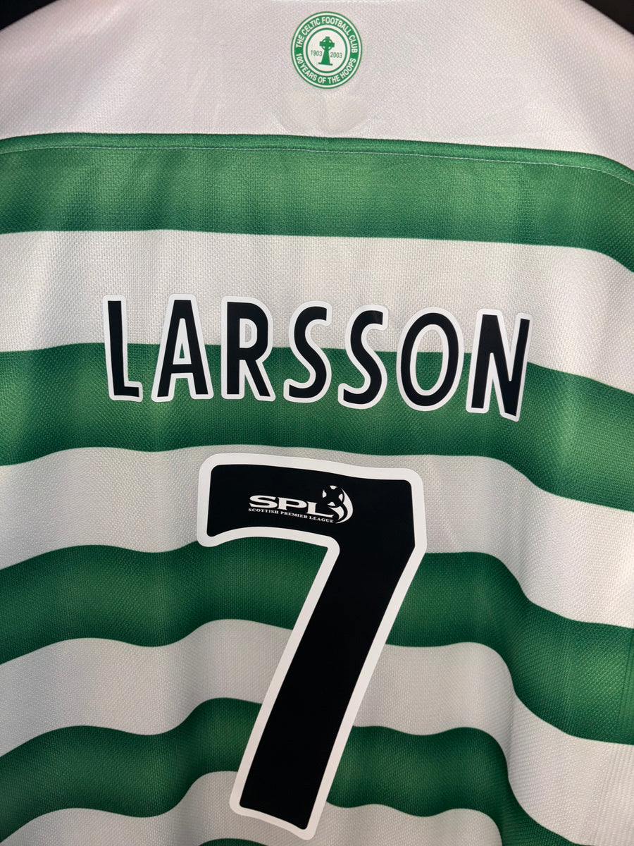 CELTIC LARSSON 2003-2004 ORIGINAL JERSEY SIZE M