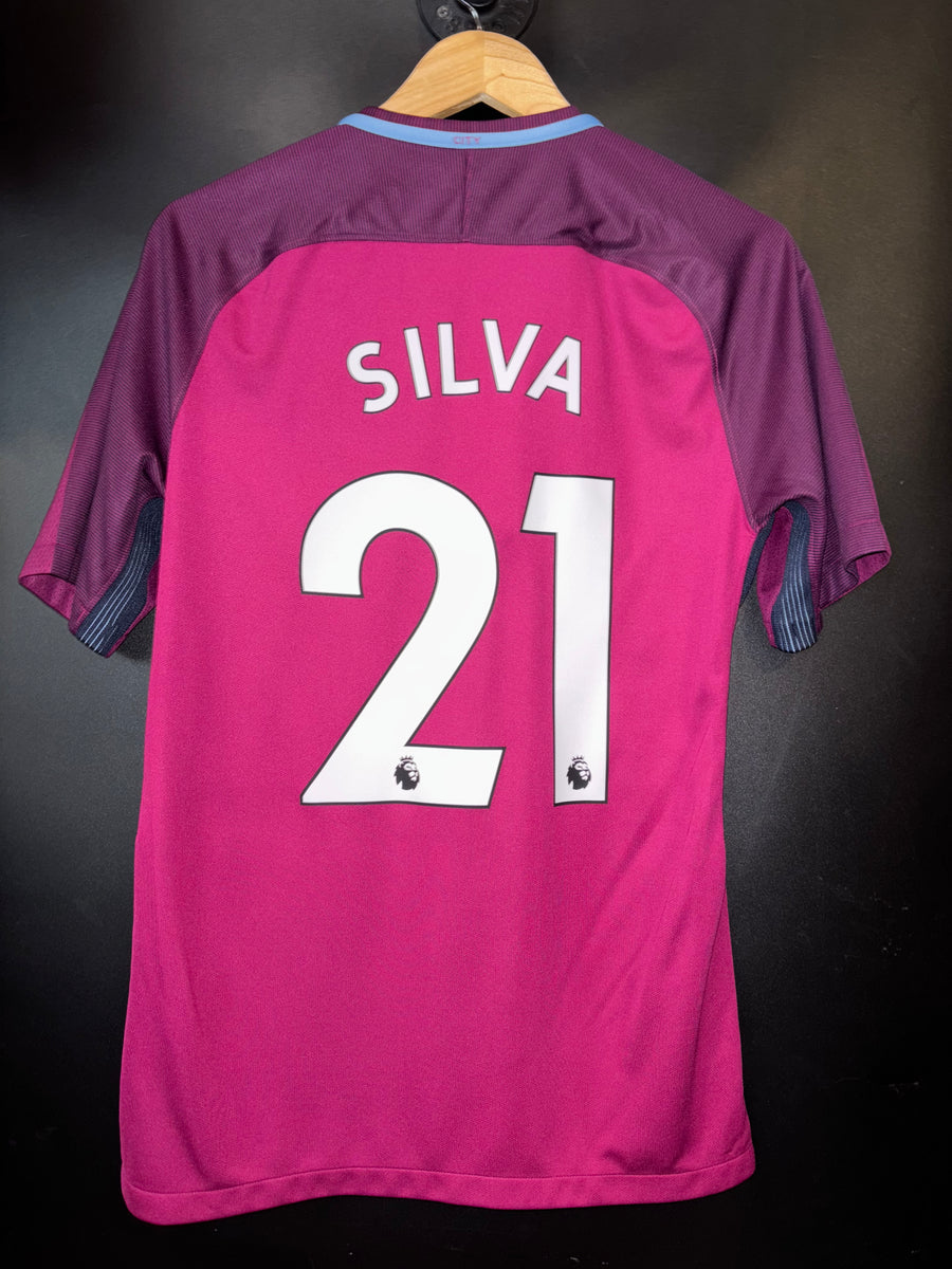 MANCHESTER CITY SILVA 2017-2018 ORIGINAL JERSEY Size M