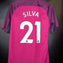 MANCHESTER CITY SILVA 2017-2018 ORIGINAL JERSEY Size M