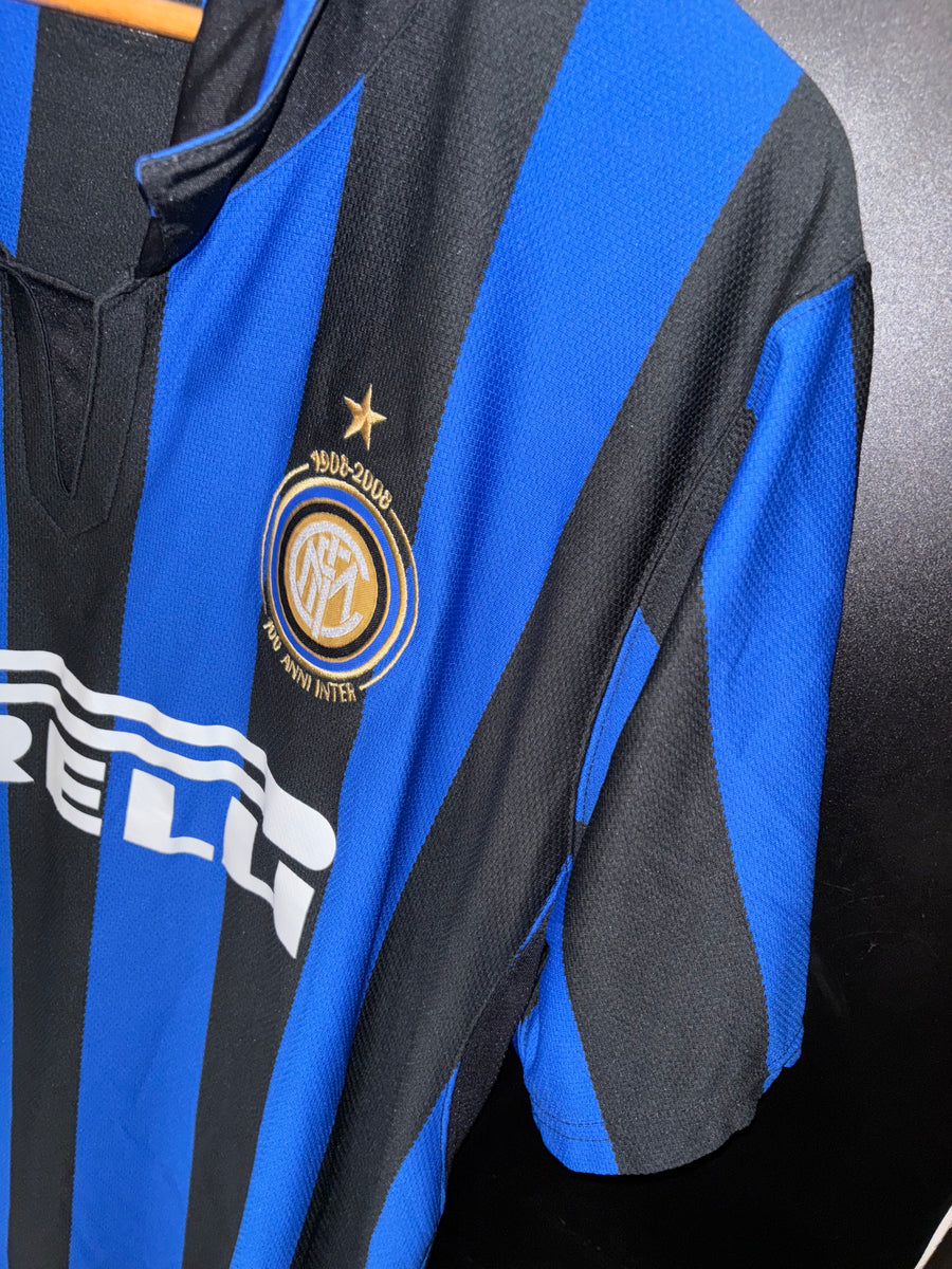 INTER MILAN ADRIANO 2007-2008 ORIGINAL JERSEY Size XL