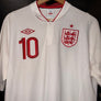 ENGLAND ROONEY 2012-2013 ORIGINAL JERSEY Size L