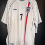ENGLAND BECKHAM 2001-2002 ORIGINAL JERSEY Size 2XL