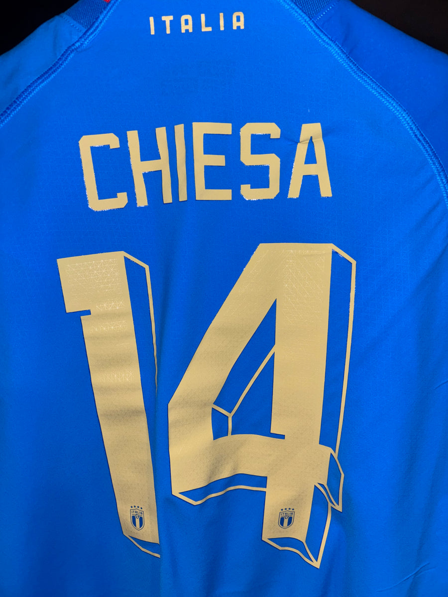 ITALY CHIESA 2022-2023 ORIGINAL PLAYER JERSEY Size M