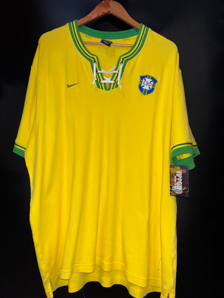 BRAZIL RETRO JERSEY ORIGINAL JERSEY SIZE 2XL