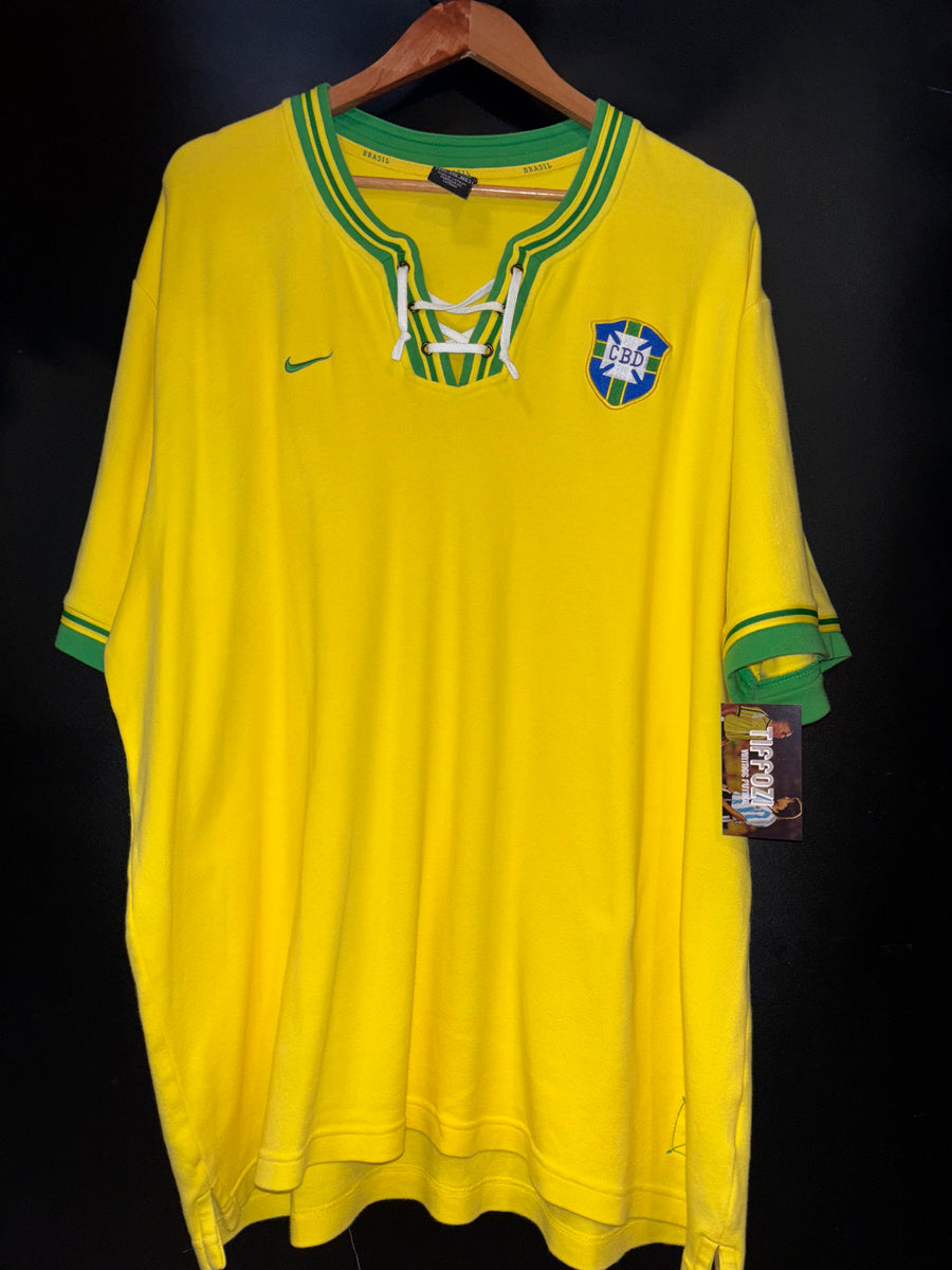 BRAZIL RETRO JERSEY ORIGINAL JERSEY SIZE 2XL