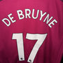 MANCHESTER CITY DE BRUYNE 2017-2018 ORIGINAL JERSEY Size L