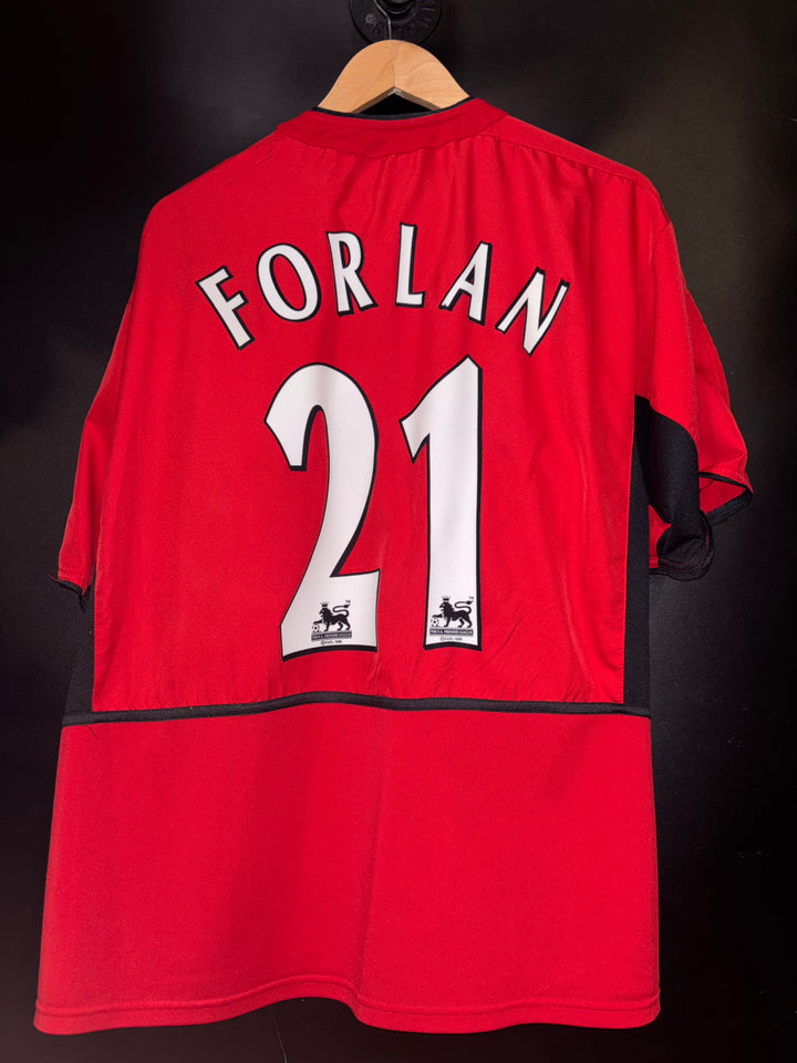 MANCHESTER UNITED FORLAN 2003-2004 ORIGINAL JERSEY Size XL