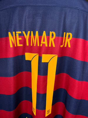 BARCELONA NEYMAR JR 2015-2016 ORIGINAL JERSEY Size XL