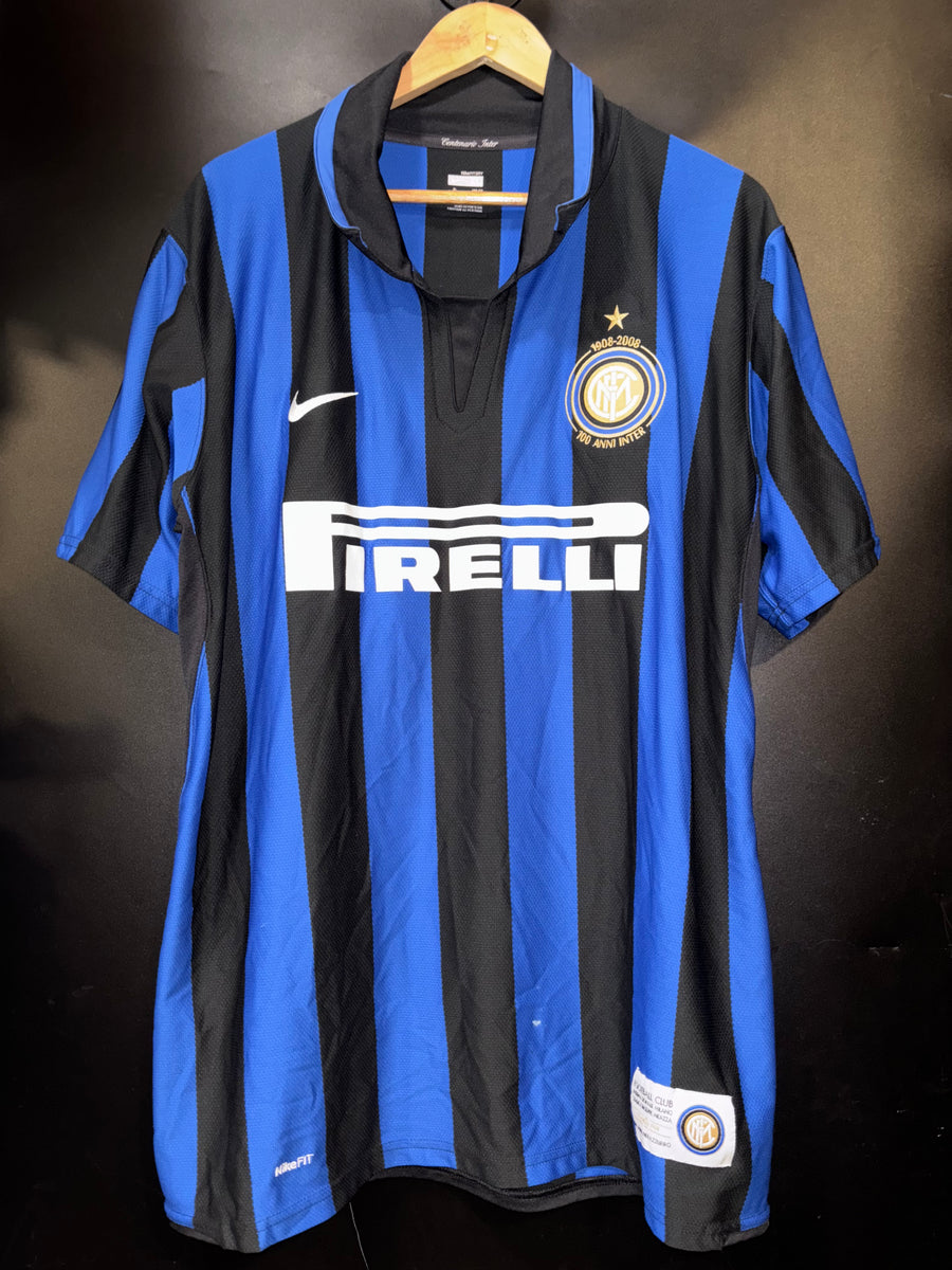 INTER MILAN ADRIANO 2007-2008 ORIGINAL JERSEY Size XL