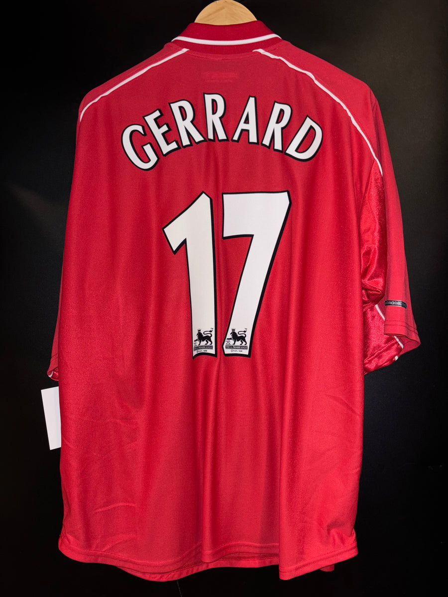LIVERPOOL GERRARD 2001-2002 ORIGINAL JERSEY Size 2XL